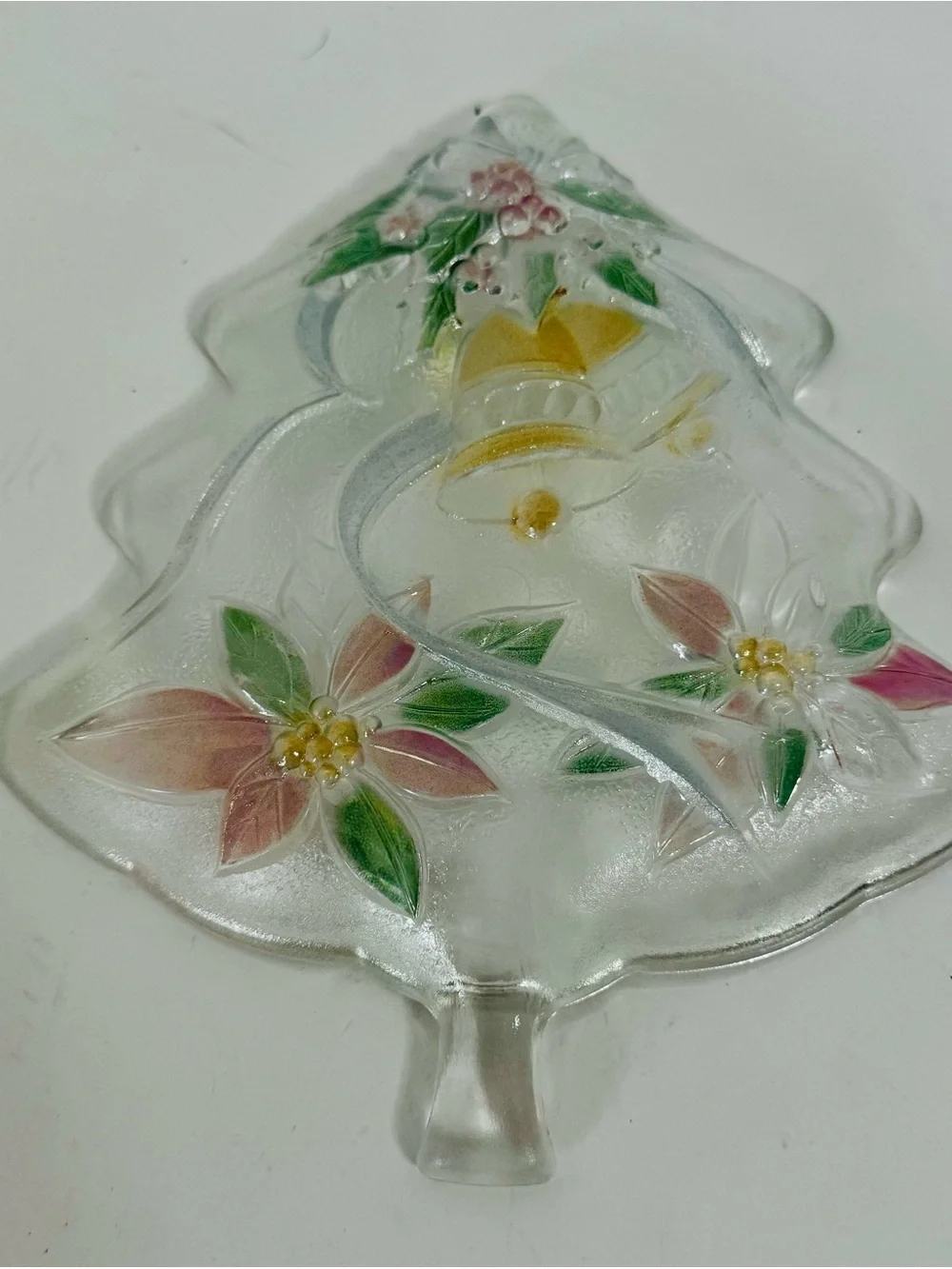 Vintage Glass Christmas Dish